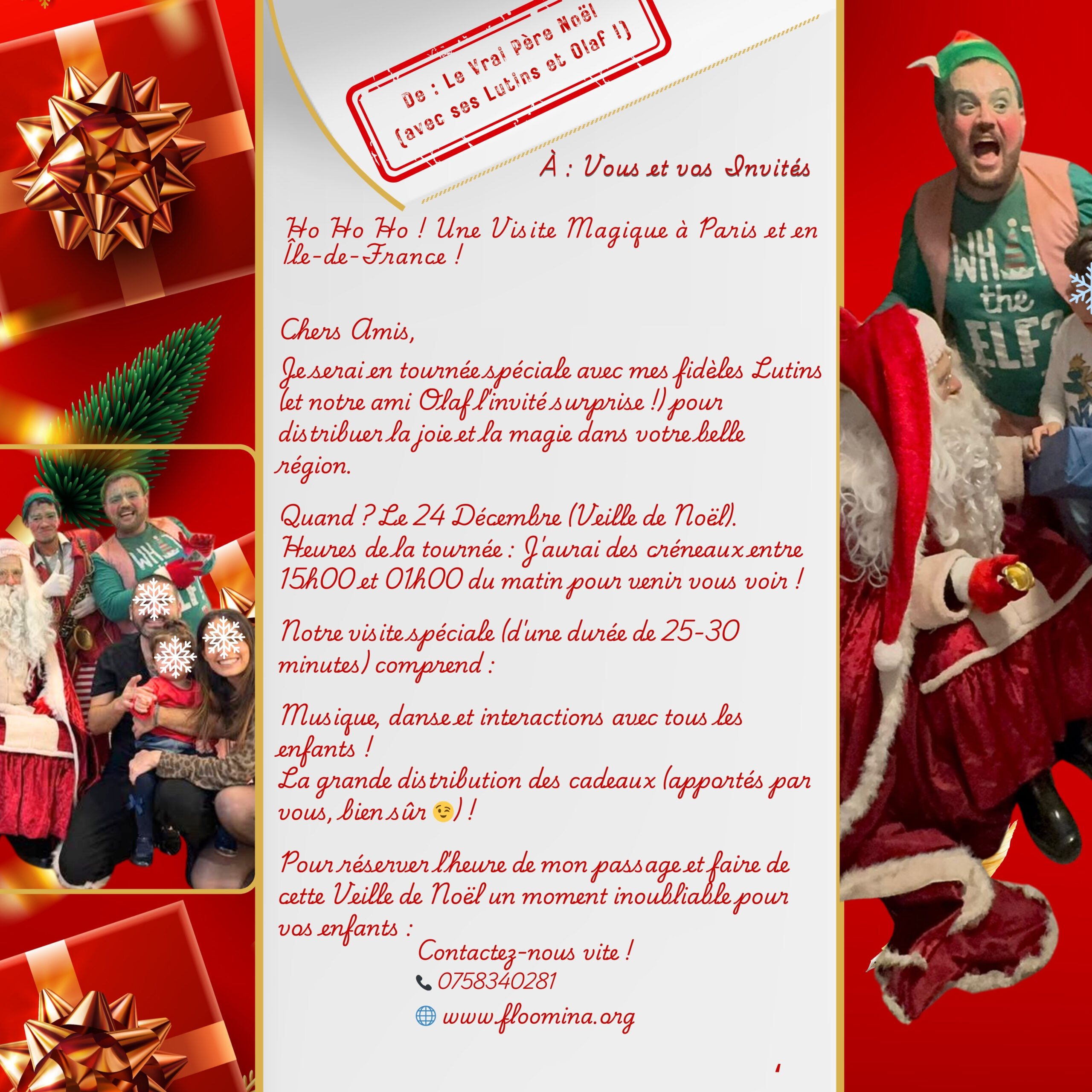 lettre pere noel invitation